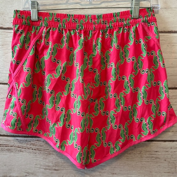 Zelos Size Medium Pink and Green Sea Horse Running Shorts 
Summer Active Wear - Picture 2 of 7